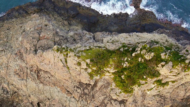 韩国全罗南道丽水的风水岛的WS AERIAL ZO视图视频素材