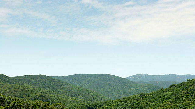 WS T/L山景和晴空/丽水，全南道，韩国视频素材