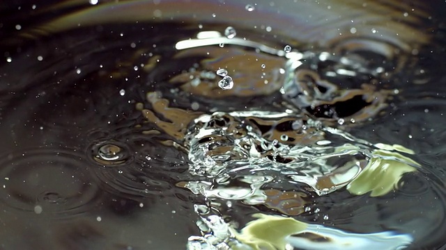 CU SLO MO Shot of Grapes falling into water /首尔，韩国视频素材