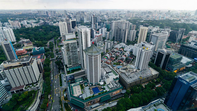 新加坡中部地区鸟瞰图视频素材