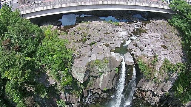 天池浦的湖景(瀑布)视频素材