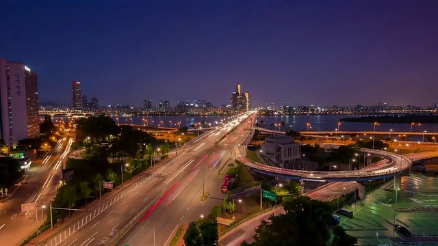 汉江马宝大桥夜景视频素材