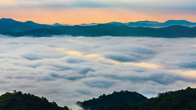 云海和山脉景色视频素材