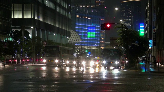 丸之内的雨夜视频素材