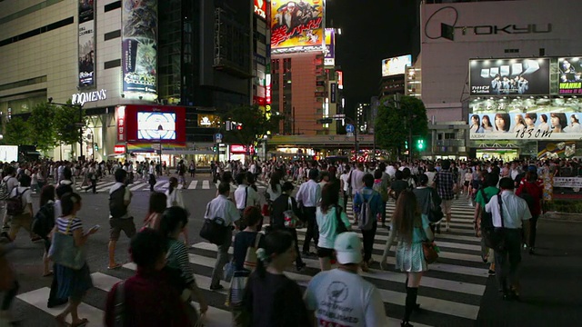 日本东京涩谷的街道视频素材