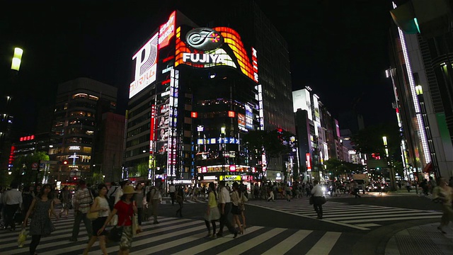 日本东京的银座视频素材