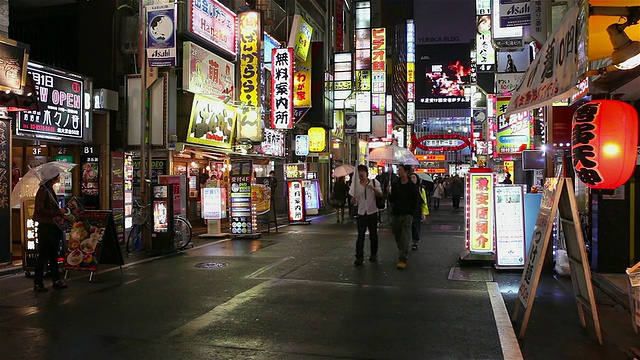 日本东京新宿歌舞伎町娱乐区视频素材