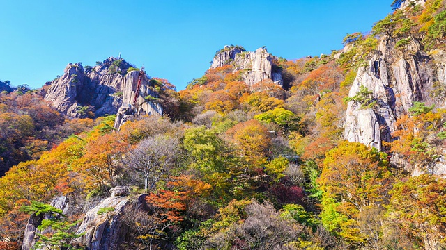 秋高气清的大墩山视频素材