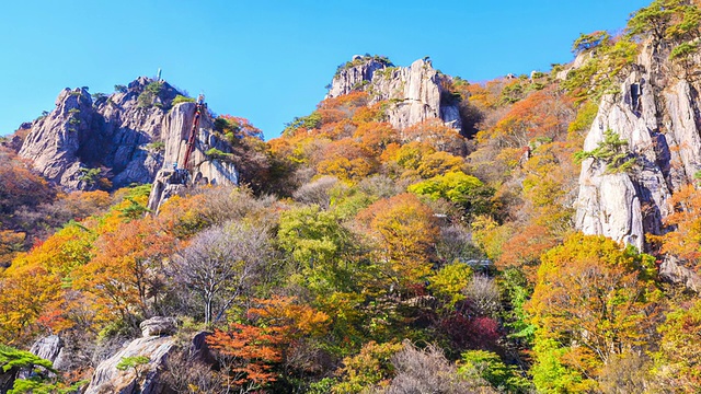 秋高气清的大墩山视频素材