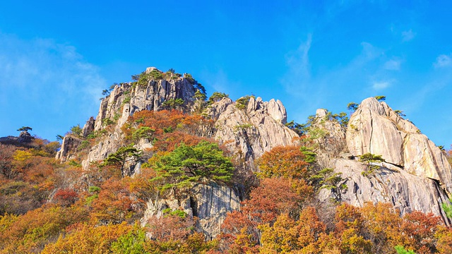 秋高气清的大墩山视频素材