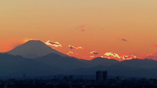 日本东京的日落。视频素材