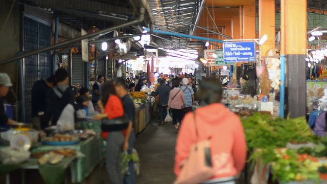 上午菜市场视频素材