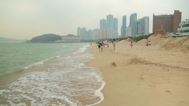 海云台海滩的照片视频素材