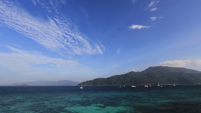 大海，海滩，蓝天，时光流逝视频素材