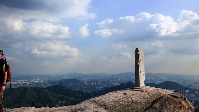 北韩山的金珩王(韩国国宝3号)视频素材