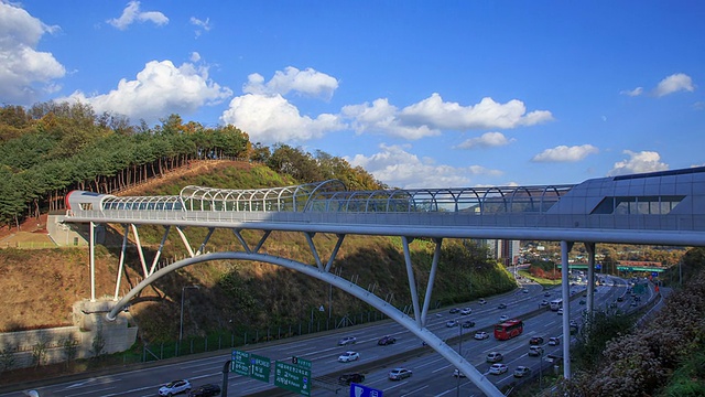 顺部高速公路行车及桥梁景观视频素材