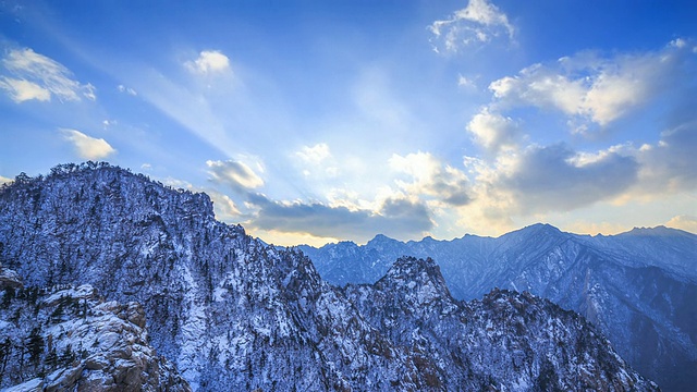 雪山国家公园的雪景视频素材