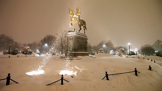 2015年波士顿暴雪。波士顿史上最大雪的冬天视频素材