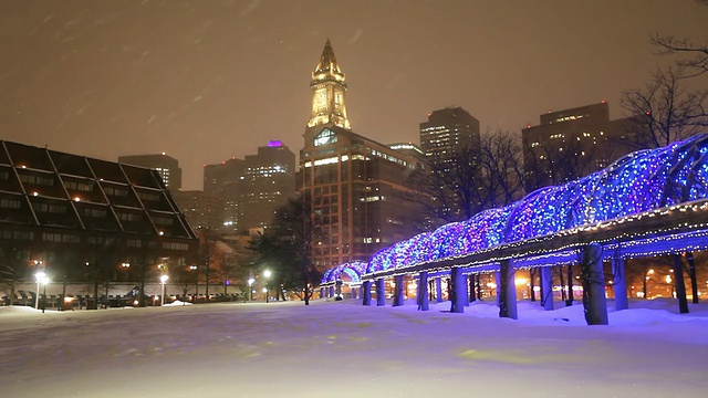 2015年波士顿暴雪。波士顿史上最大雪的冬天视频素材