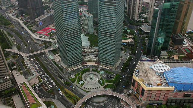 WS HA View of Shanghai陆家嘴金融区/中国上海视频素材