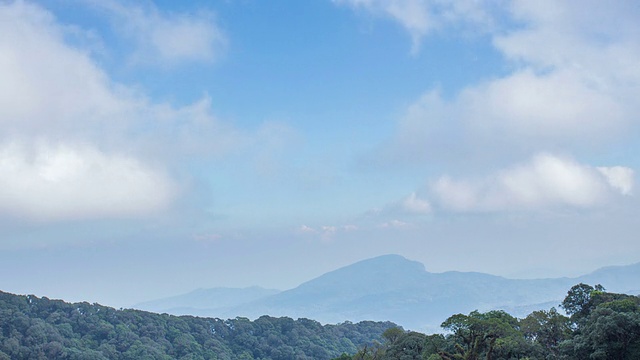 云景翻山越岭，延时拍摄视频素材