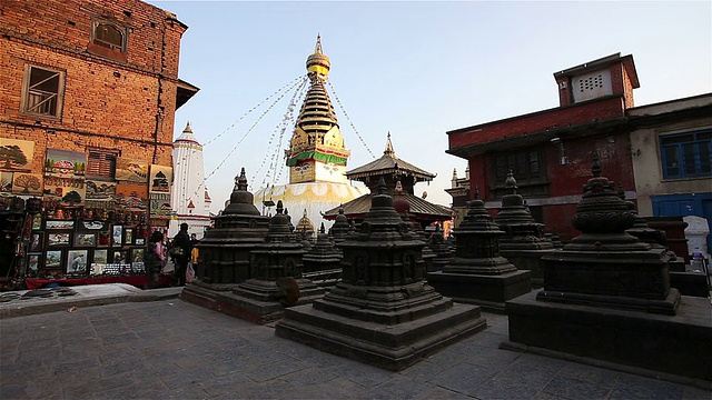 尼泊尔加德满都，Swayambunath(猴庙)视频素材