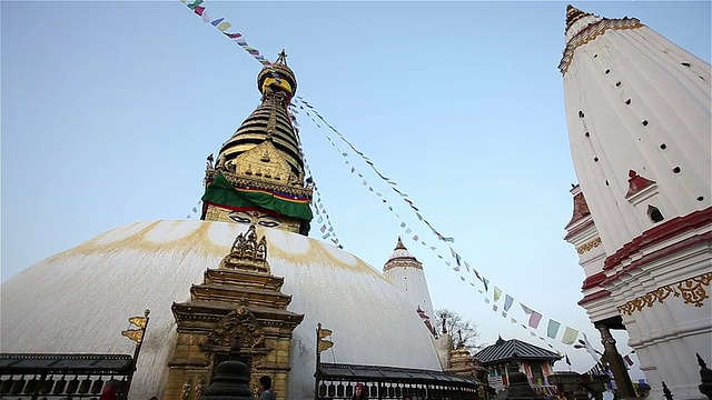 尼泊尔加德满都，Swayambunath(猴庙)视频素材