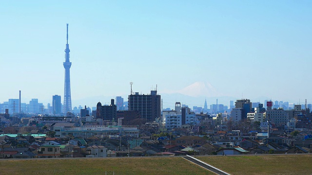 东京天空树和M't Fuji视频素材