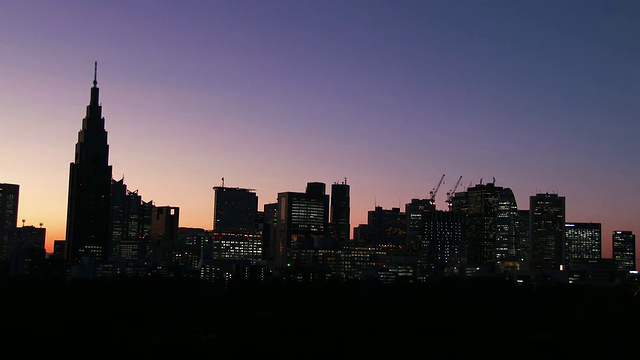 新宿建筑夜景视频素材