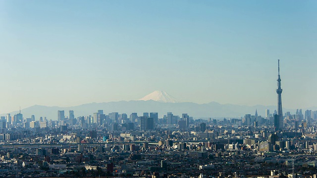 东京天空树和M't Fuji视频素材