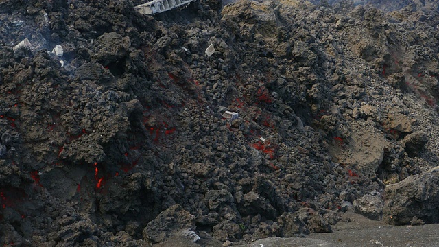 火山喷发和熔岩流视频素材