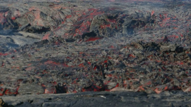 火山喷发和熔岩流视频素材