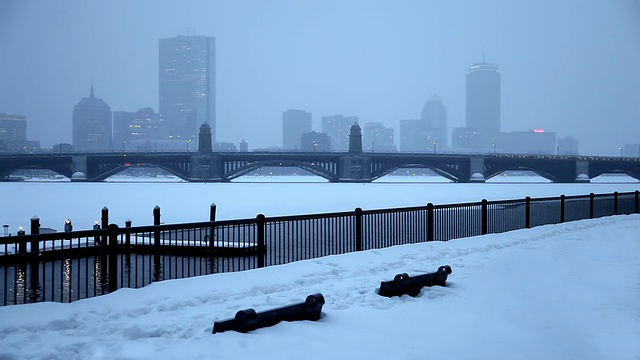 2015年波士顿暴雪。波士顿史上最大雪的冬天视频素材