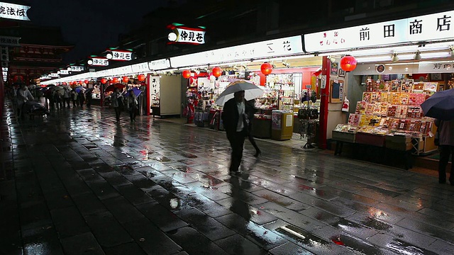 浅草寺的夜晚视频素材