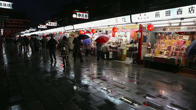 浅草寺的夜晚视频素材