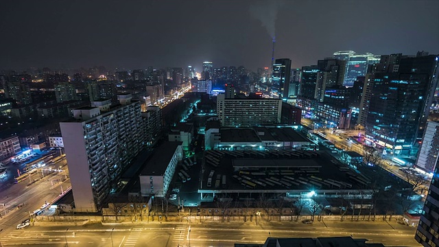 T/L WS HA ZO夜景北京/北京，中国视频素材