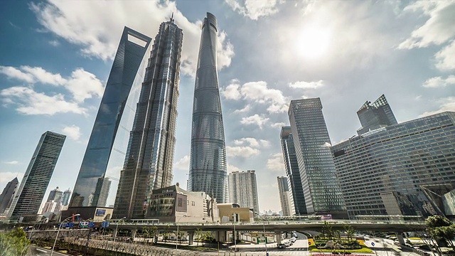 T/L WS LA Shanghai Skyline /上海，中国视频素材