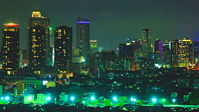 时间流逝——曼谷夜景。视频素材