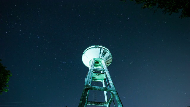 水塔与星星视频素材