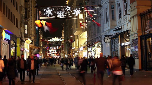 伊斯坦布尔Istiklal街视频素材