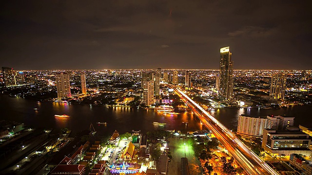 时间流逝:曼谷夜景视频素材