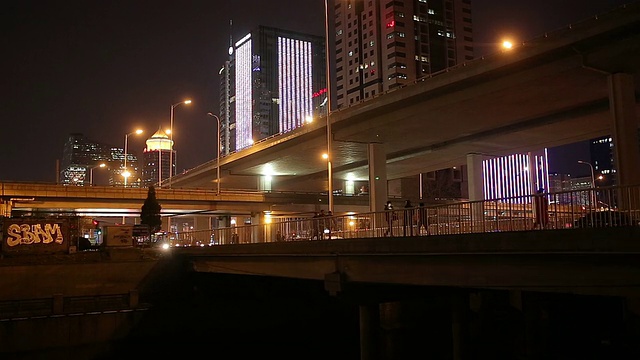 城市的夜晚,北京,中国视频素材