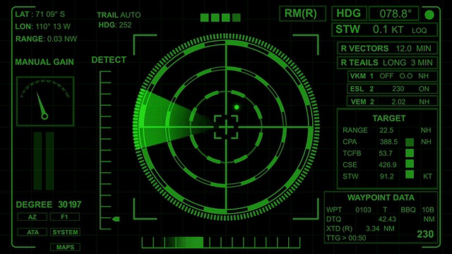 雷达屏幕上视频素材