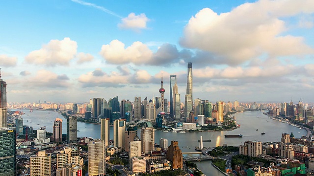 T/L WS HA View of Shanghai Skyline /上海，中国视频素材