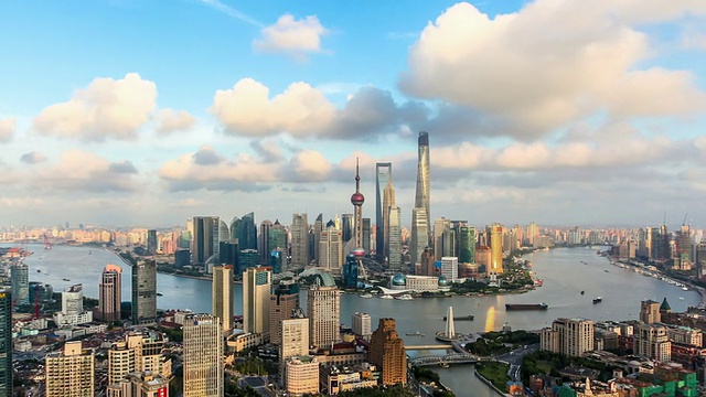 T/L WS HA ZI View of Shanghai Skyline /上海，中国视频素材