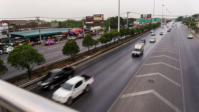 高清延时:萨拉亚路高峰时间，泰国视频素材