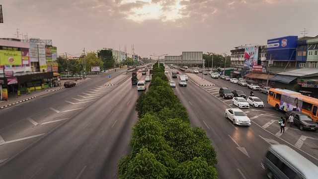 高清延时:萨拉亚路高峰时间，泰国视频素材