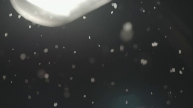 C/U SLOMO下雪，路灯视频素材