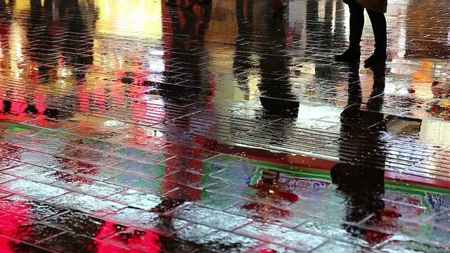 雨夜的街道视频素材