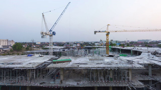 时间流逝劳动生命与建筑建筑视频素材